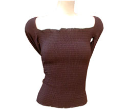 Smocked long sleeved top