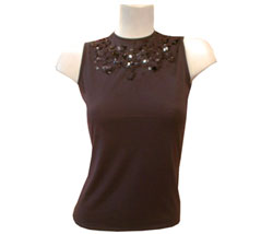 Womens Jersey sequin vest