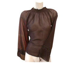 Womens Long sleeved chiffon top
