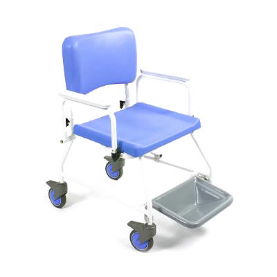 Days Healthcare Bariatric - Atlantic Commode and Shower Chair (598XFTB - 22 Seat Width, with Footrests, Toilet Roll