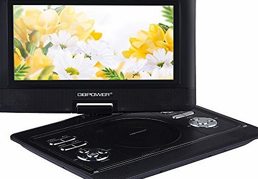 DBPOWER 13.5`` Portable DVD Player, 4 Hour Rechargeable Battery, Swivel Screen, Supports SD Card and USB, Direct Play in Formats AVI/RMVB/MP3/JPEG (13.5, Blue)