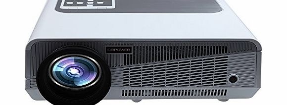DBPOWER Android 4.0 WIFI Network 1280*768 Video Projector 2800 Lumens 15 Degree Keystone Correction 60-120 Inch Image with Ypbpr/S-Video/VGA/USB/2*HDMI Multimedia Slots, Enjoy Your Personal Home Cinem