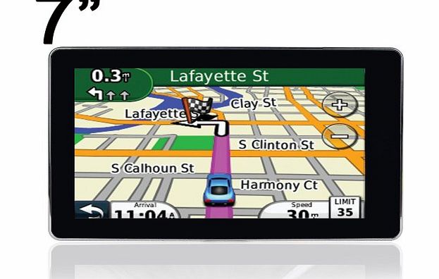 DB POWER 7 Inch Car GPS Navigation with Free UK Map of 800X480 Touch Screen Built in 4GB WinCE5.0 Support up to 8GB Micro SD Card