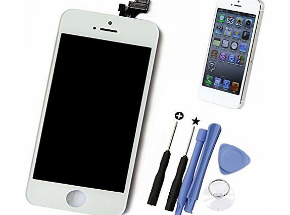 DBPOWER Full LCD Touch Screen Replacement amp; Digitizer for iPhone 5 - White