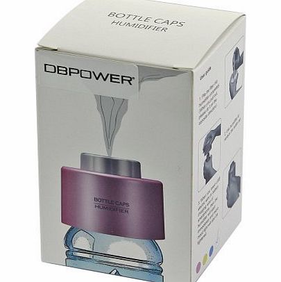 DBPOWER Mini Portable Bottle Cap Air Humidifier with USB Cable for Office Home, Blue Color