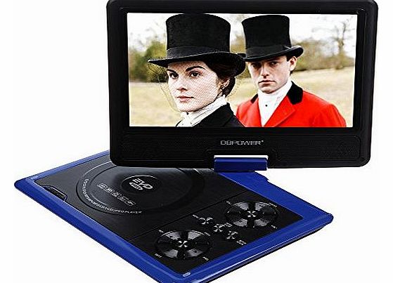 DBPOWER New 9.5`` Portable DVD Player Remote Function,Game USB FM SD, Swivel 