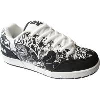 DC CLOCKER LEATHER SHOES BLACK/WHITE