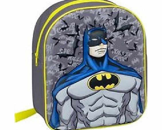 DC Comics BATMAN COMICS BOYS KIDS JUNIOR 3D NURSERY SCHOOL BACKPACK RUCKSACK BAG BRAND NEW