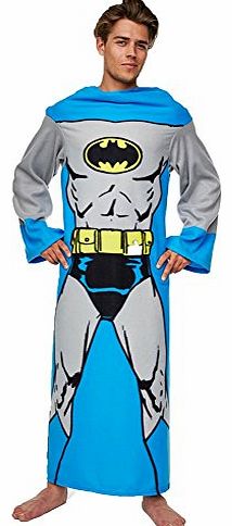 Batman Muscle Print Adult Lounger Fleece Sleeve Blanket (One Size)