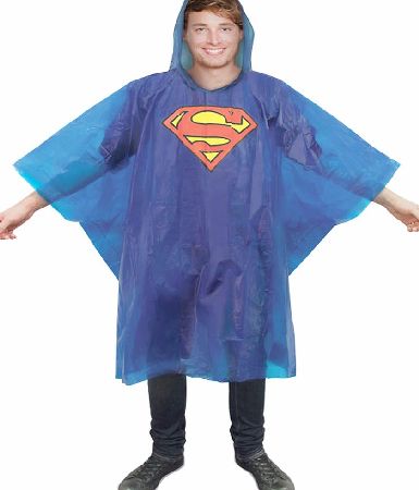 DC Comics Blue Superman Logo Poncho