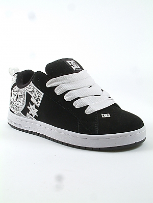 Court Graffik Skate Shoes - Carbon/White/Black Print
