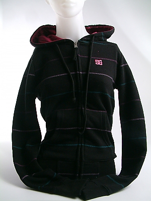 DC Ladies PARTY STITCH ZIP HOOD D063260020 - BLACK