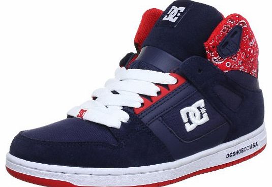 DC Ladies Rebound Hi SE Shoe - Navy Red - UK 5