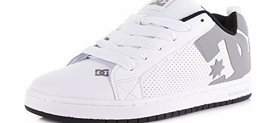 DC Mens DC Shoes Court Graffik White White Carbon Leather Skate Trainers SIZE 10