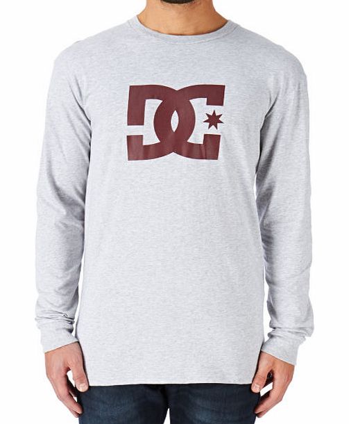 Mens DC Star Long Sleeve T-Shirt - Heather Grey