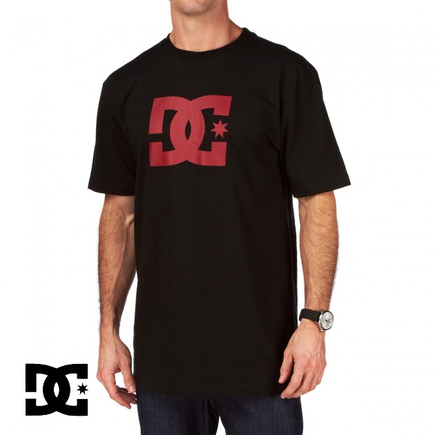 Mens DC Star Snow T-Shirt - Black