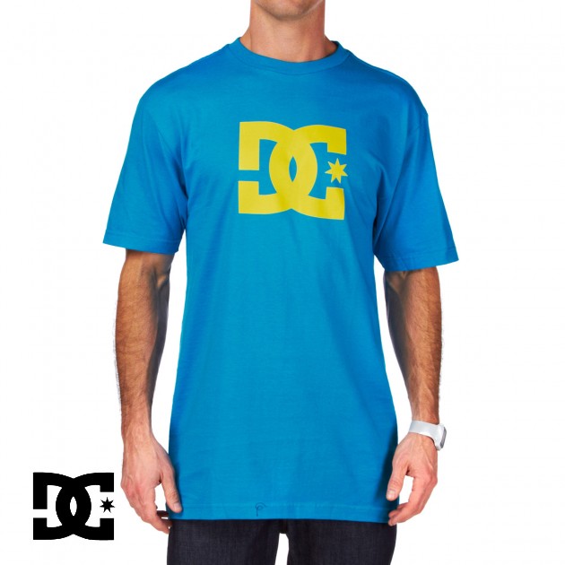 Mens DC Star Snow T-Shirt - Blue Jay