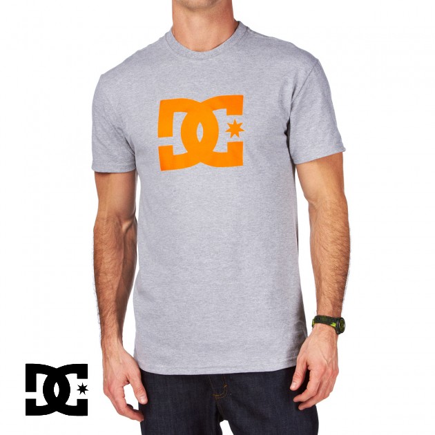 Mens DC Star Snow T-Shirt - Heather Grey