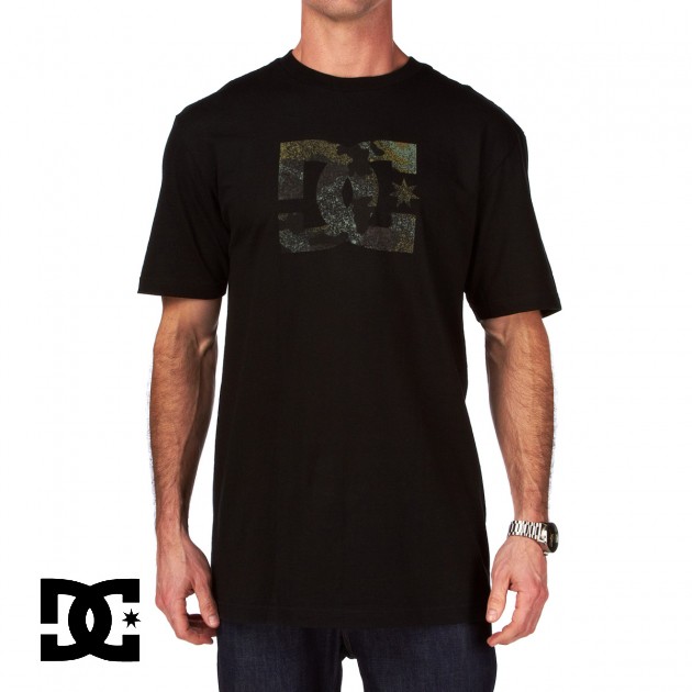 Mens DC Star Snowfill T-Shirt - Black