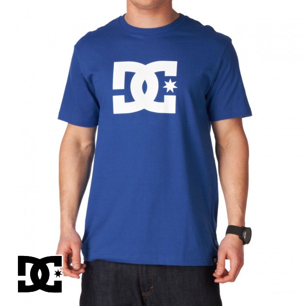 DC Mens DC Star T-Shirt - Olympian Blue/White