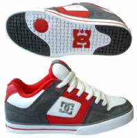 DC PURE SHOES BATTLESHIP/RED
