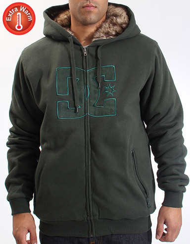 DC Rabid Faux fur lined zip hoody