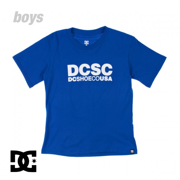 DC SC Boys T-Shirt - Olympian Blue/White