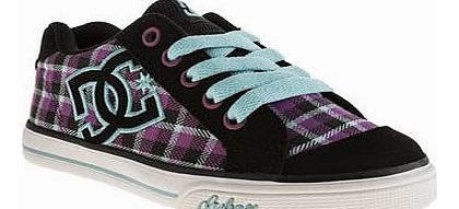 kids dc shoes black & purple dc chelsea girls