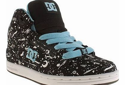 kids dc shoes black and blue rebound girls
