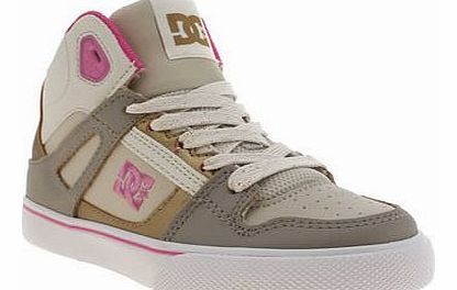 kids dc shoes natural spartan hi girls junior