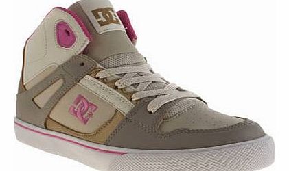 kids dc shoes natural spartan hi girls youth