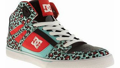 kids dc shoes turquoise spartan hi se girls