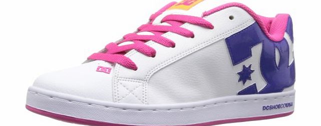 DC Shoes Womens Court Graffik Ladies Shoe Low-Top Trainers 300678-TPO White/C Pink/ORG 4 UK, 37 EU, 6 US