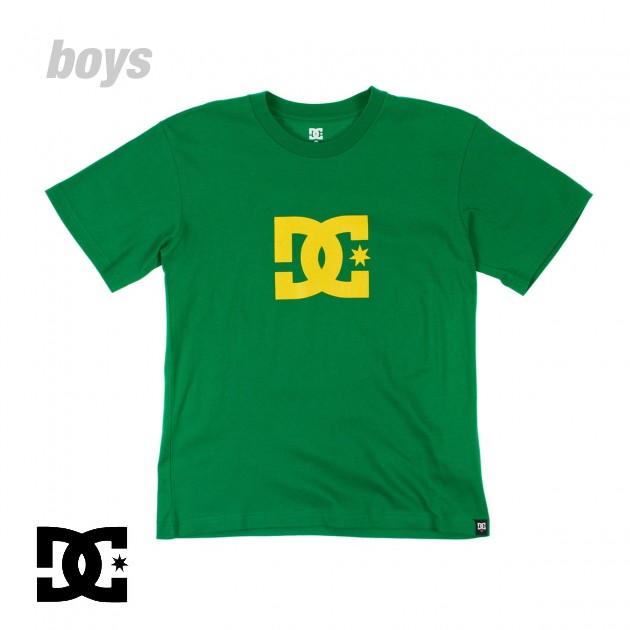 DC Star Boys T-Shirt - Celtic Green/Blazing Yellow