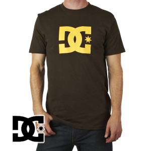 DC T-Shirts - DC Star T-Shirt - Dark Choc/Yellow