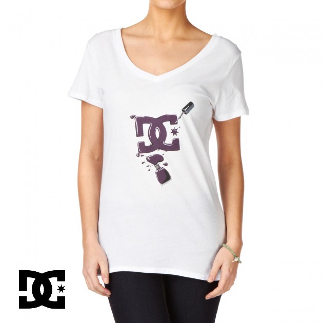 DC Womens DC Nail Polish T-Shirt - White