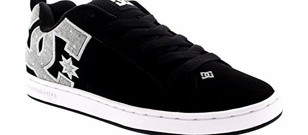 Womens DC Shoes Court Graffik Suede Lace Up Low Top Skate Shoes Trainers - Black/Blue - 5