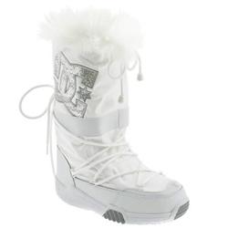 Dcshoe Co Female Womens Chalet Fabric Upper Casual in White and Silver