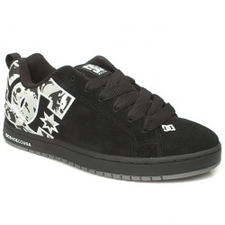 Male Court Graffik Suede Upper Dc Shoes in Black and White
