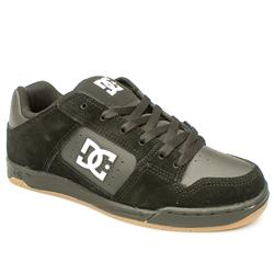 Male Stat Leather Upper Dc Shoes in Black, Black and Grey
