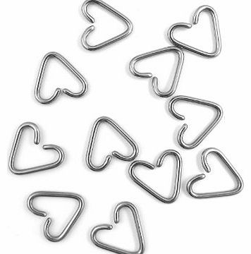 DCTattoo - 10 x 1.2mm (16g) Solid Titanium Heart - 10mm