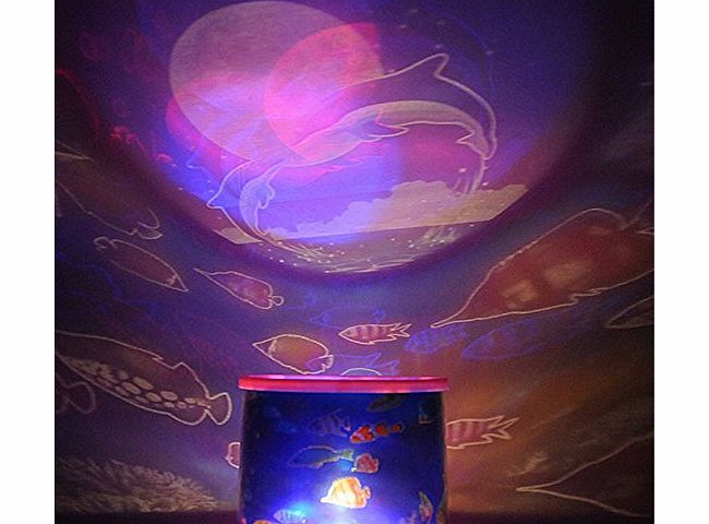 DDU Room Decoration Romantic Ocean LED Night Light Sky Stars Projector Lamp Random Color