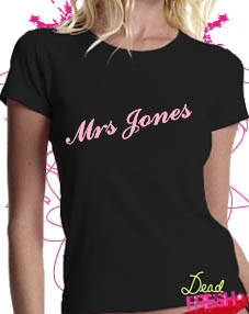 Personalised Mrs T-shirt (Black)
