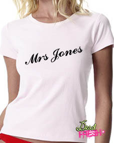 Personalised Mrs t-shirt (White)