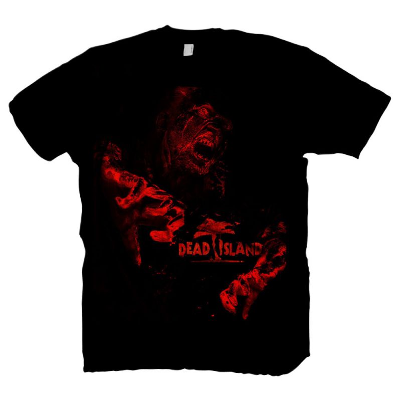 Dead Island Red Zombie Small T-shirt Black