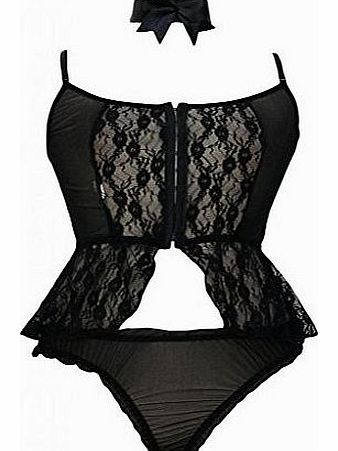 Dear-lover Womens Exquisite See-through Lace Camisole Set One Size Multicoloured