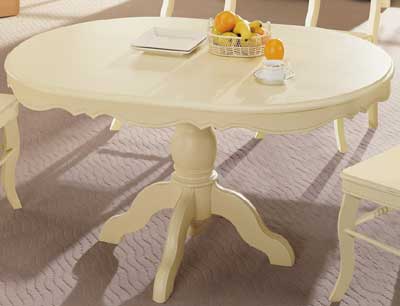 OVAL DINING TABLE WITH FIXED TOP PAINTED
