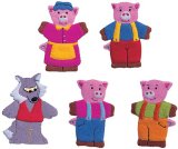Deb Darling Designs Three Little Pigs Finger Puppet Set