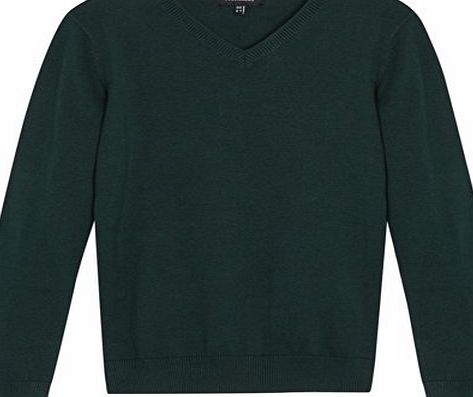 Debenhams Kids Childrens Dark Green V Neck School Jumper Age 9-10