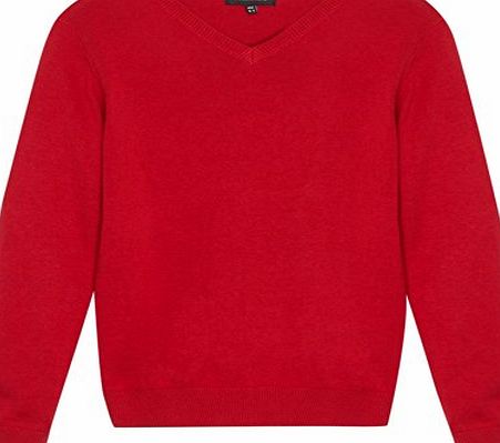 Debenhams Kids Childrens Red V Neck School Jumper Age 7-8